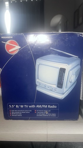 Portable black white tv - &,