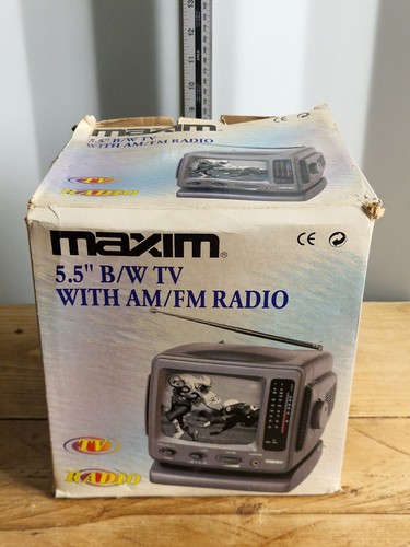 Maxim portable b w tv - 5.5",